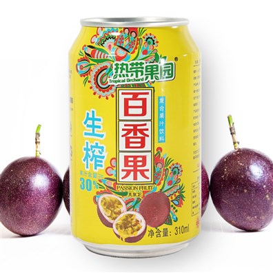 网红百香果鲜活夏饮料 300ml*24果蔬汁果汁抖音同款oem代加工果汁